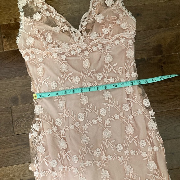 Carlo Giovanni Pink Lace Overlay Dress - Picture 11 of 12